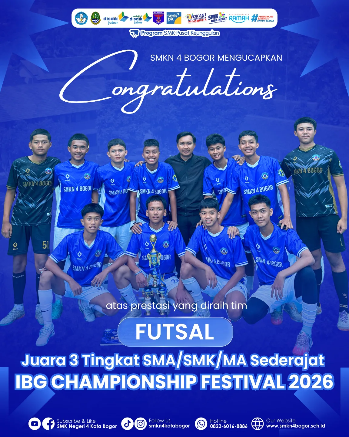 Juara 3 Tingkat SMA/SMK/MA Sederajat IBG CHAMPIONSHIP FESTIVAL 2026